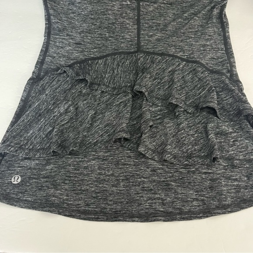 Lululemon Hustle Tank Back Ruffle Static Black 4‎